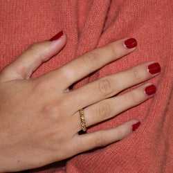 Bague Alliance en or jaune et diamants - Castafiore