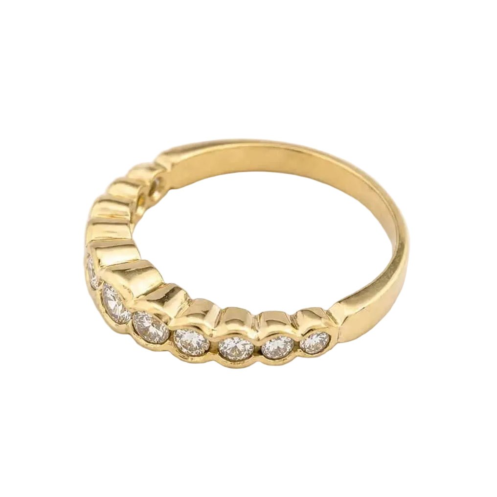 Bague Alliance en or jaune et diamants - Castafiore