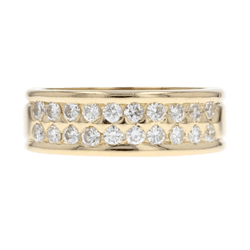 Bague Alliance en or jaune et diamants - Castafiore