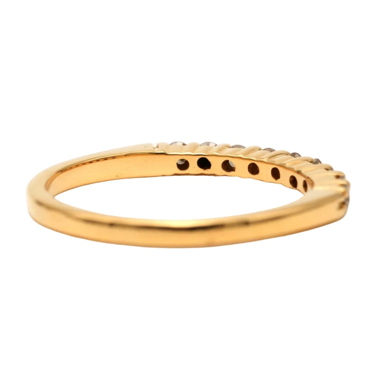 Bague Alliance en or jaune et diamants - Castafiore