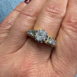 Bague Alliance en or jaune et diamants - Castafiore