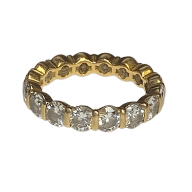 Bague Alliance en or jaune et diamants - Castafiore