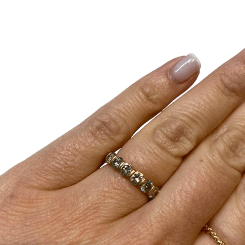 Bague Alliance en or jaune et diamants - Castafiore