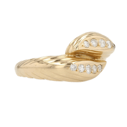 Bague Alliance en or jaune et diamants - Castafiore