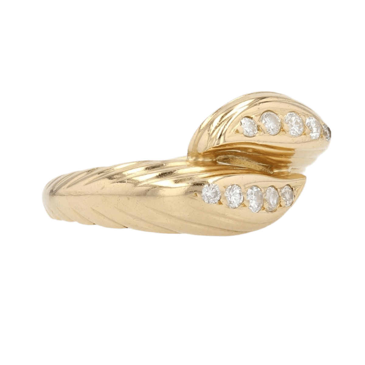 Bague Alliance en or jaune et diamants - Castafiore