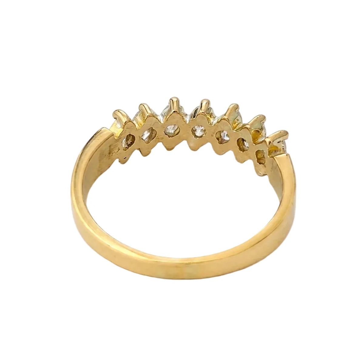 Bague Alliance en or jaune et diamants marquises - Castafiore