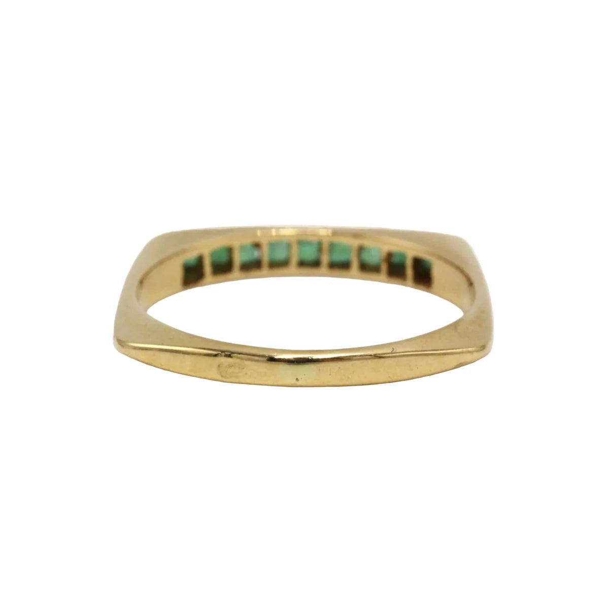 Bague Alliance en or jaune et émeraudes - Castafiore