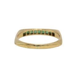 Bague Alliance en or jaune et émeraudes - Castafiore