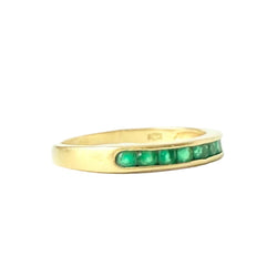 Bague Alliance en or jaune et émeraudes - Castafiore