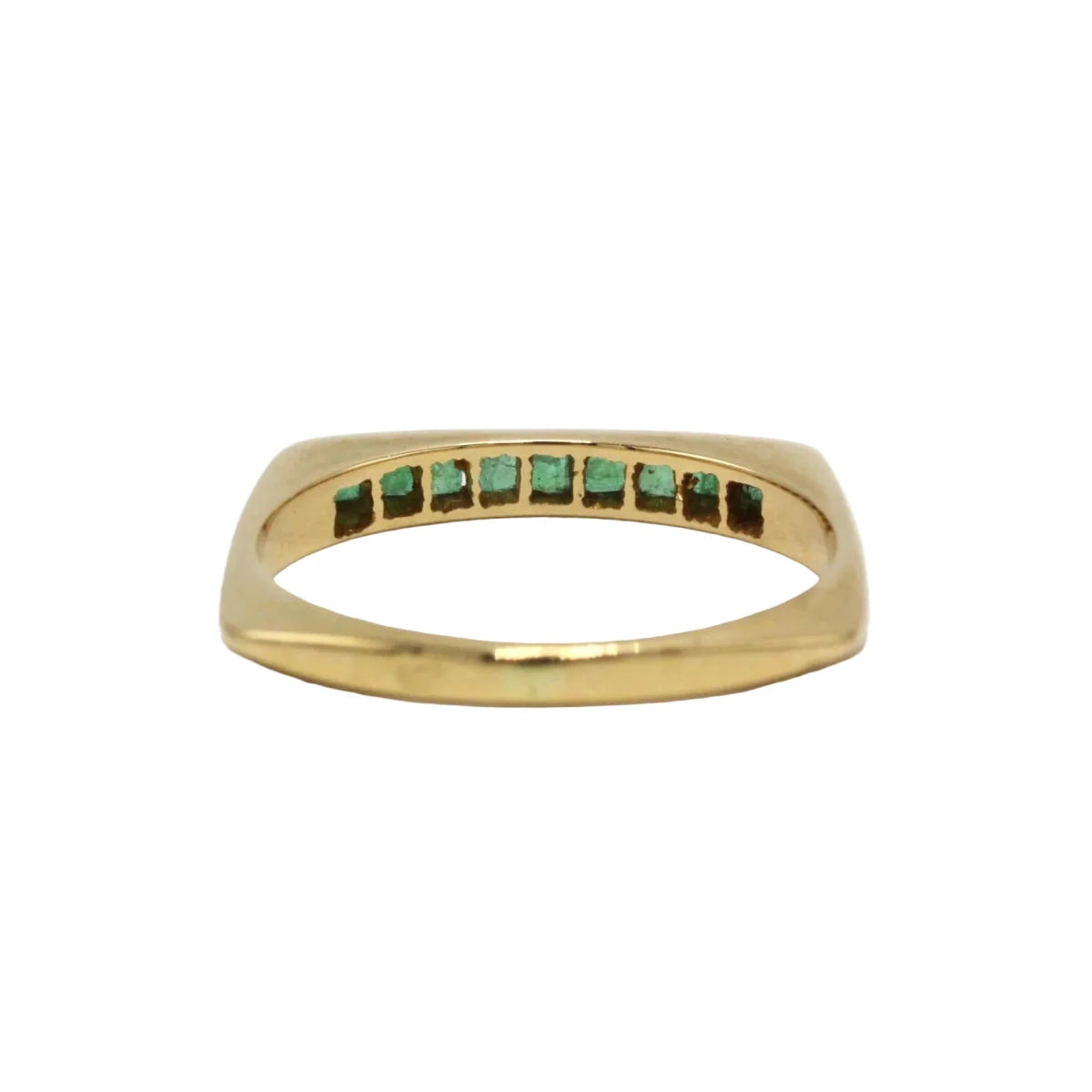 Bague Alliance en or jaune et émeraudes - Castafiore