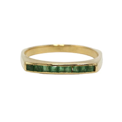 Bague Alliance en or jaune et émeraudes - Castafiore