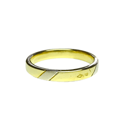Bague Alliance en or jaune et or blanc - Castafiore