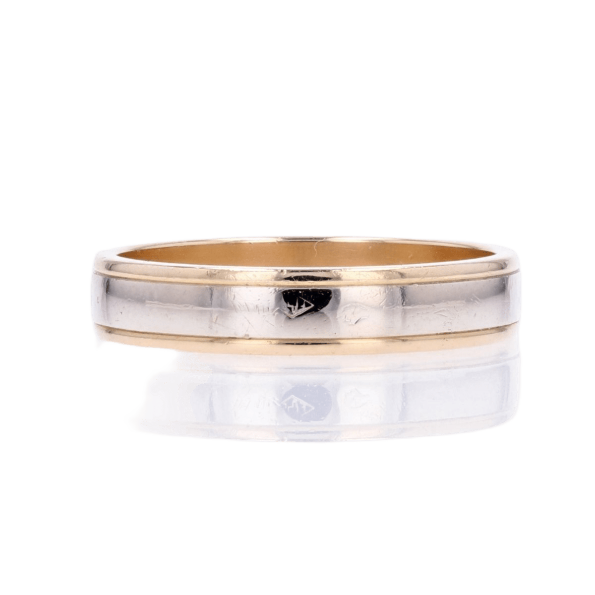 Bague Alliance en or jaune et or blanc - Castafiore