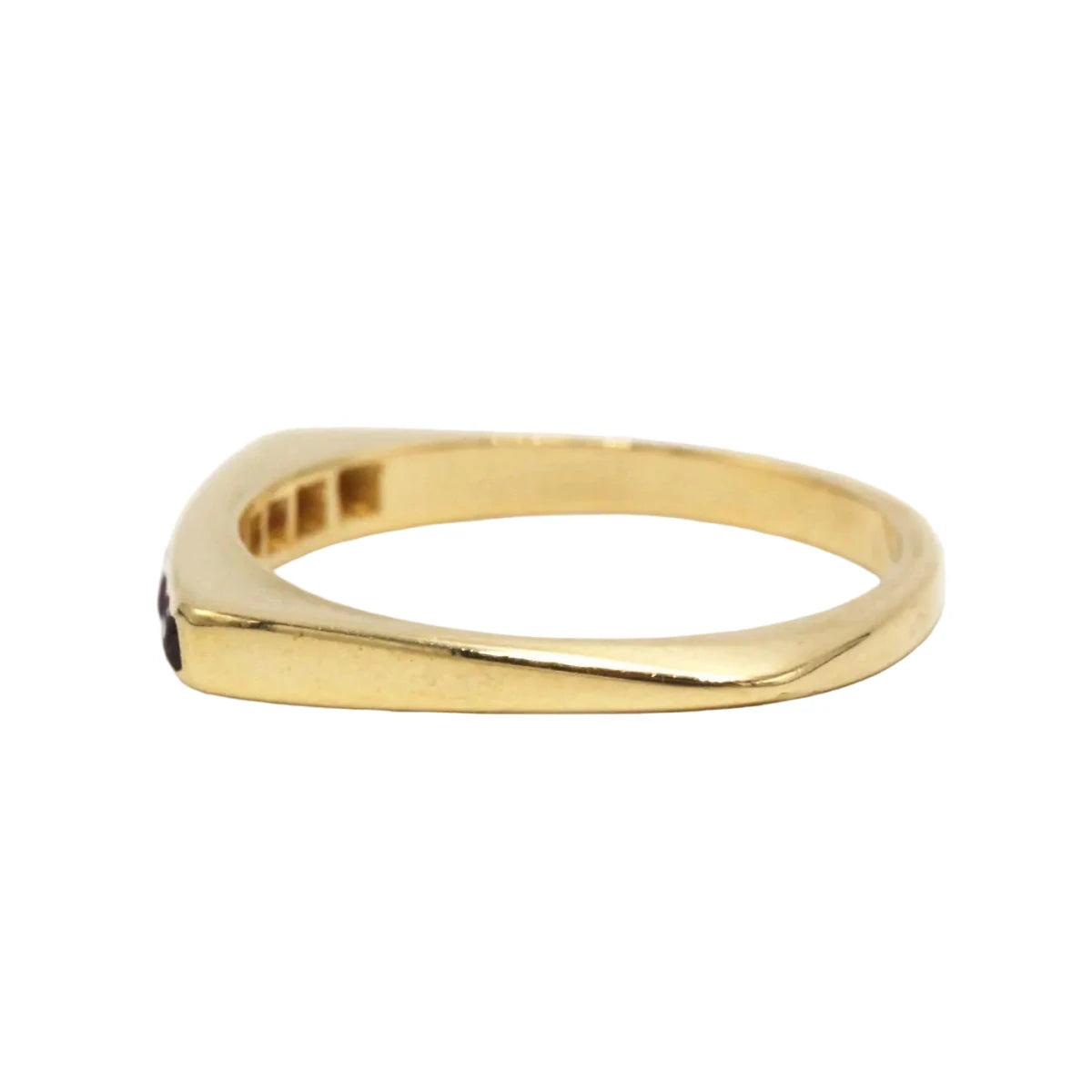 Bague Alliance en or jaune et rubis - Castafiore