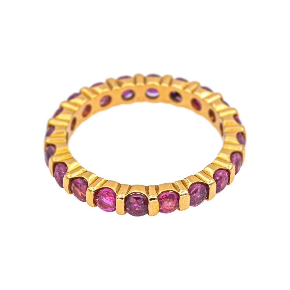 Bague Alliance en or jaune et rubis - Castafiore