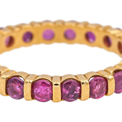 Bague Alliance en or jaune et rubis - Castafiore