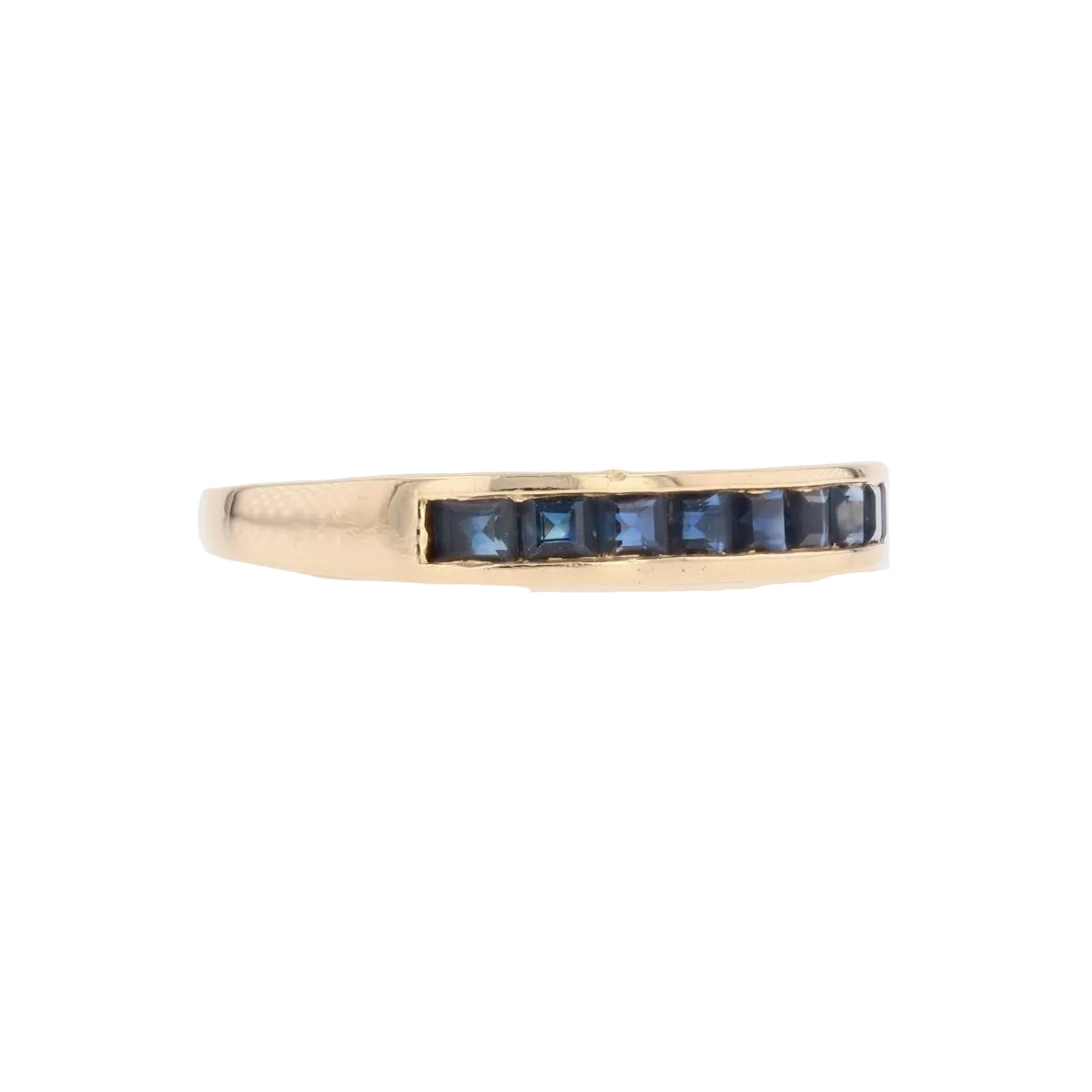 Bague alliance en or jaune et saphir - Castafiore