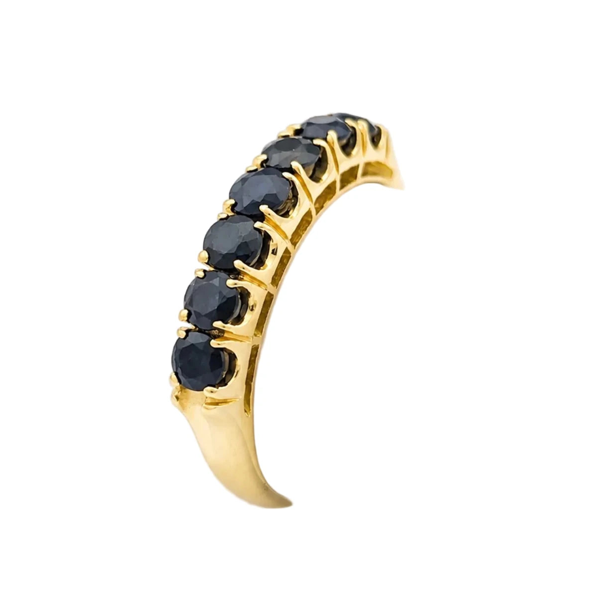 Bague Alliance en or jaune et saphirs - Castafiore