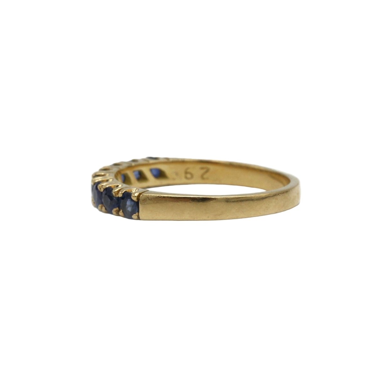 Bague Alliance en or jaune et saphirs - Castafiore