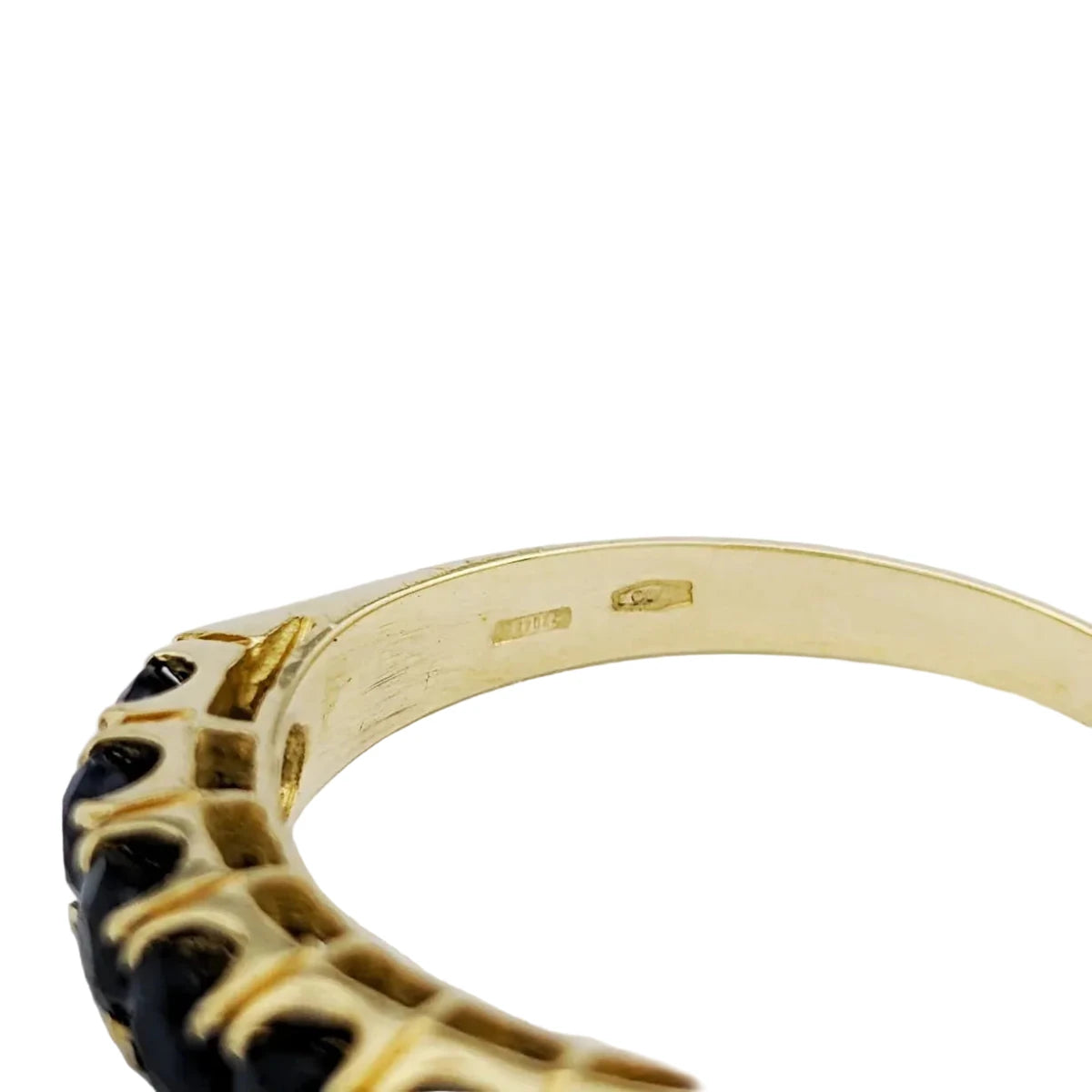 Bague Alliance en or jaune et saphirs - Castafiore