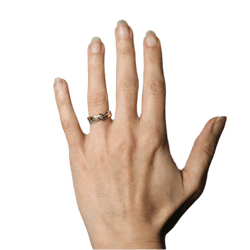 Bague Alliance en or jaune, or blanc et diamant - Castafiore