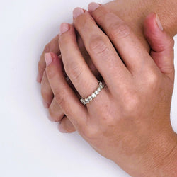 Bague Alliance en or jaune, or blanc et diamants - Castafiore