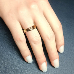Bague Alliance en or jaune, or blanc et or rose - Castafiore