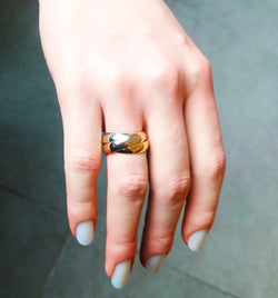 Bague Alliance en or jaune, or blanc et or rose - Castafiore