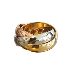 Bague Alliance en or jaune, or blanc et or rose - Castafiore