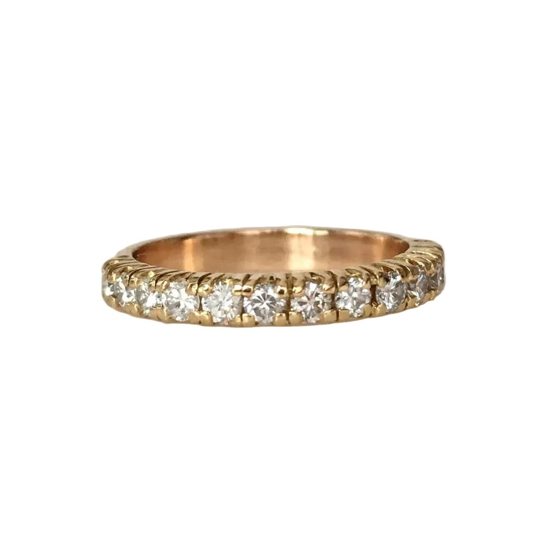 Bague Alliance en or jaune, or rose et diamants - Castafiore