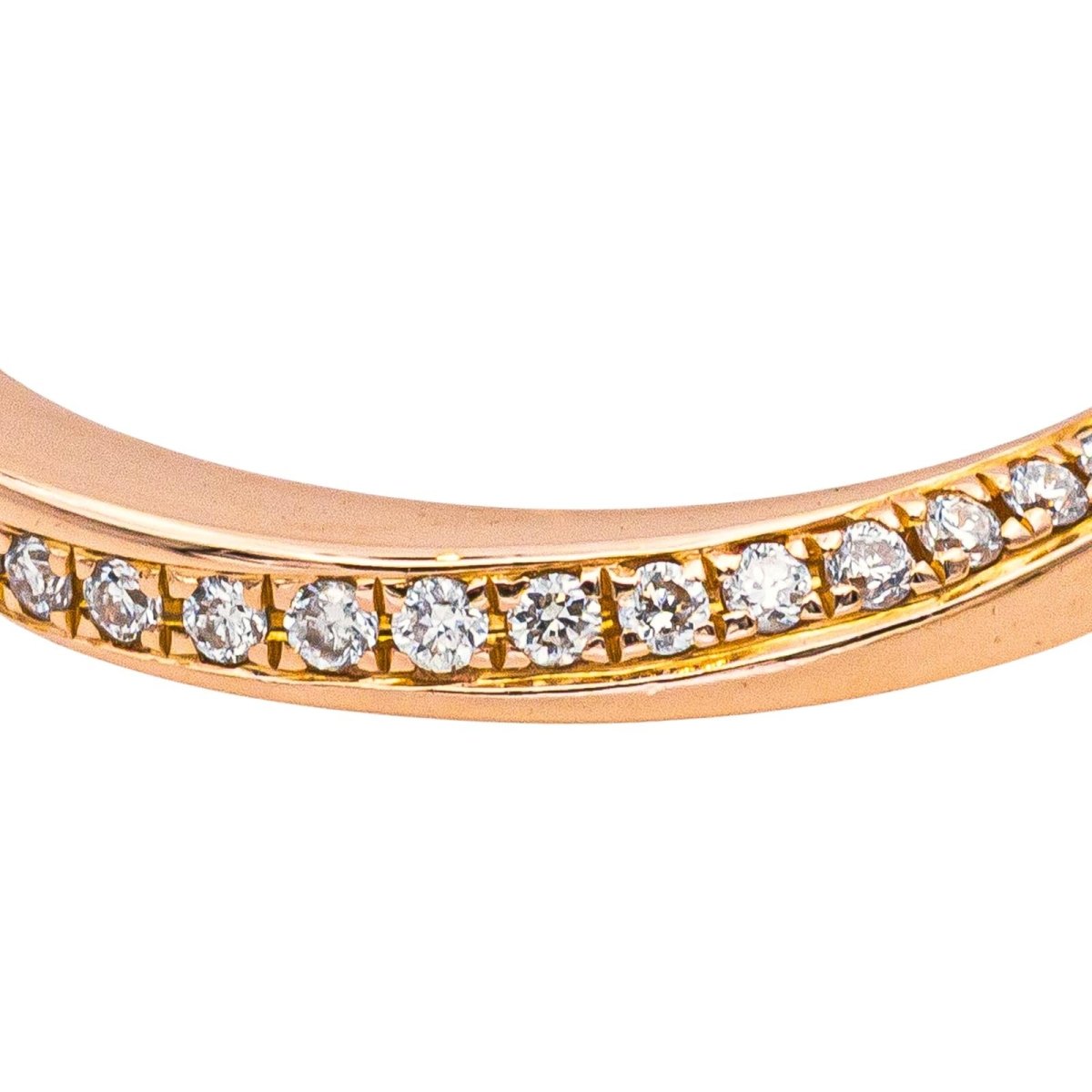 Bague Alliance en or rose et diamants - Castafiore