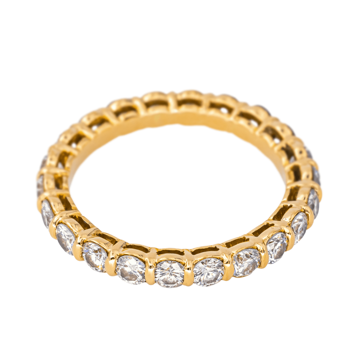 Bague Alliance en or rose et diamants - Castafiore