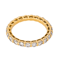 Bague Alliance en or rose et diamants - Castafiore