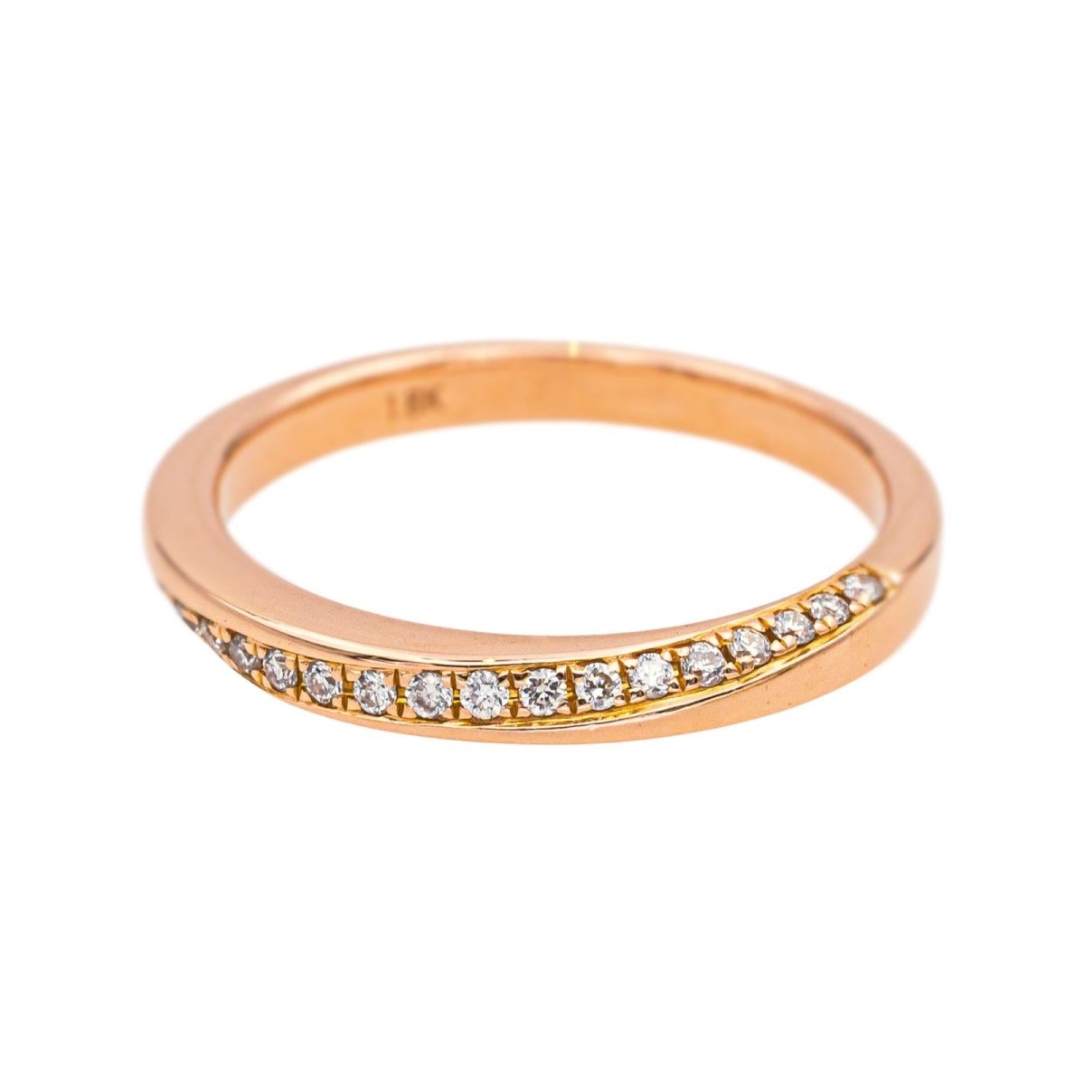 Bague Alliance en or rose et diamants - Castafiore