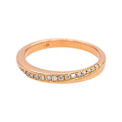 Bague Alliance en or rose et diamants - Castafiore