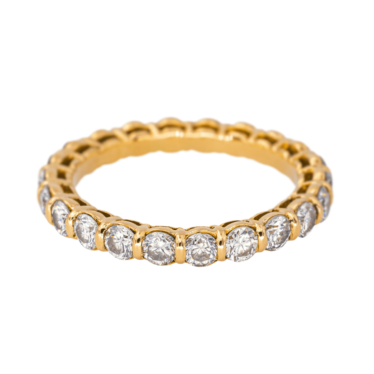Bague Alliance en or rose et diamants - Castafiore