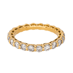 Bague Alliance en or rose et diamants - Castafiore