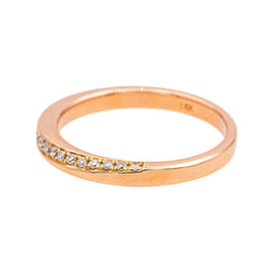 Bague Alliance en or rose et diamants - Castafiore