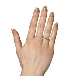 Bague Alliance en or rose, or blanc et diamants - Castafiore