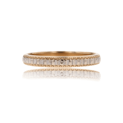 Bague Alliance en or rose, or blanc et diamants - Castafiore