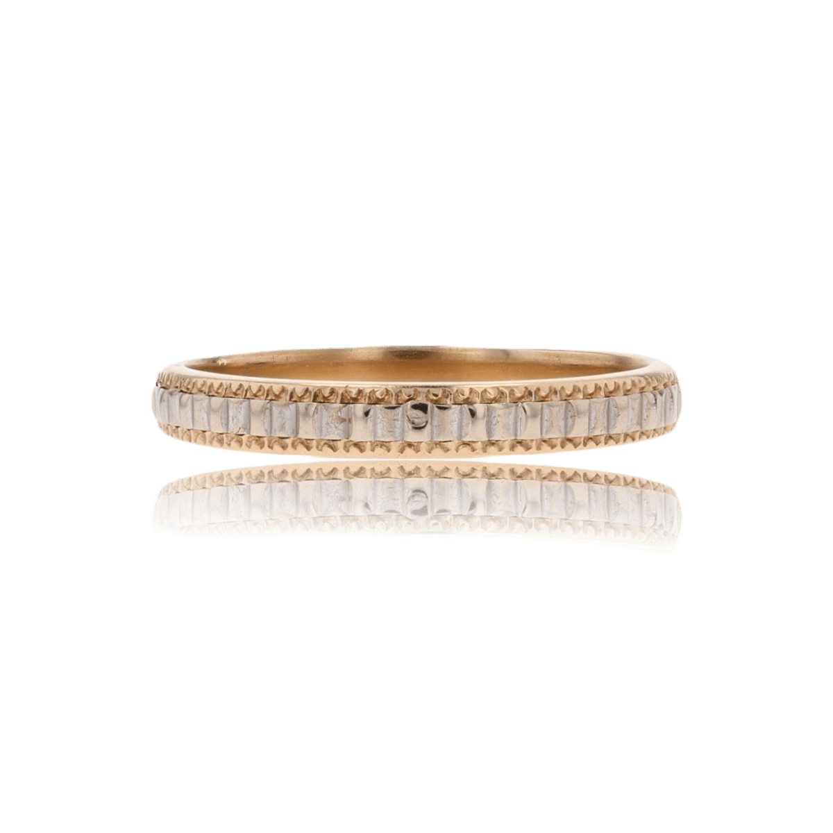 Bague Alliance en or rose, or blanc et diamants - Castafiore