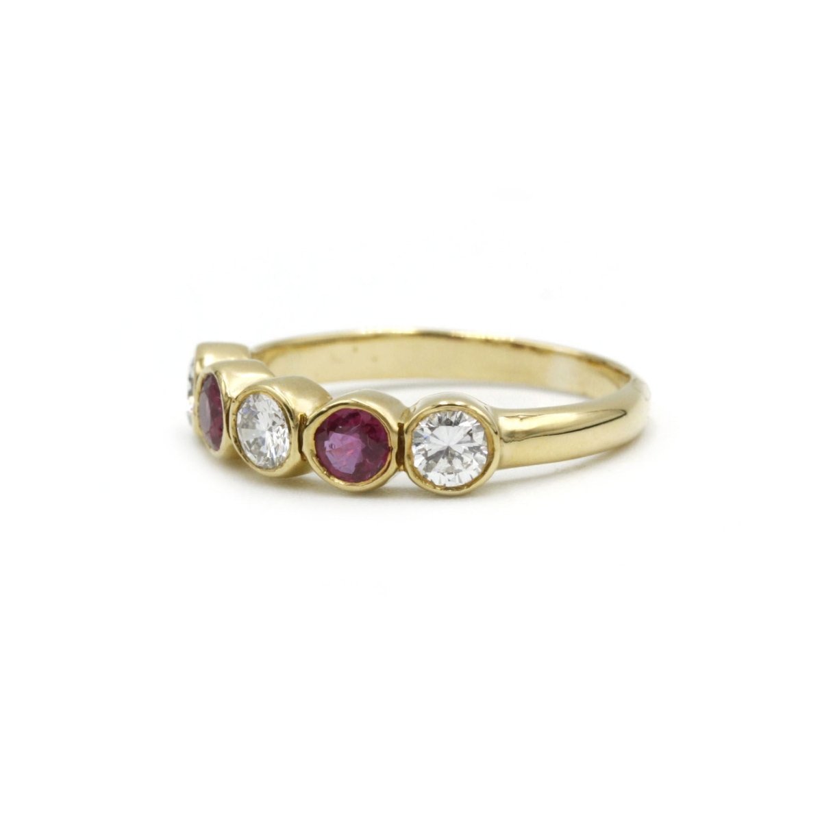 Bague Alliance en or, rubis et diamants - Castafiore
