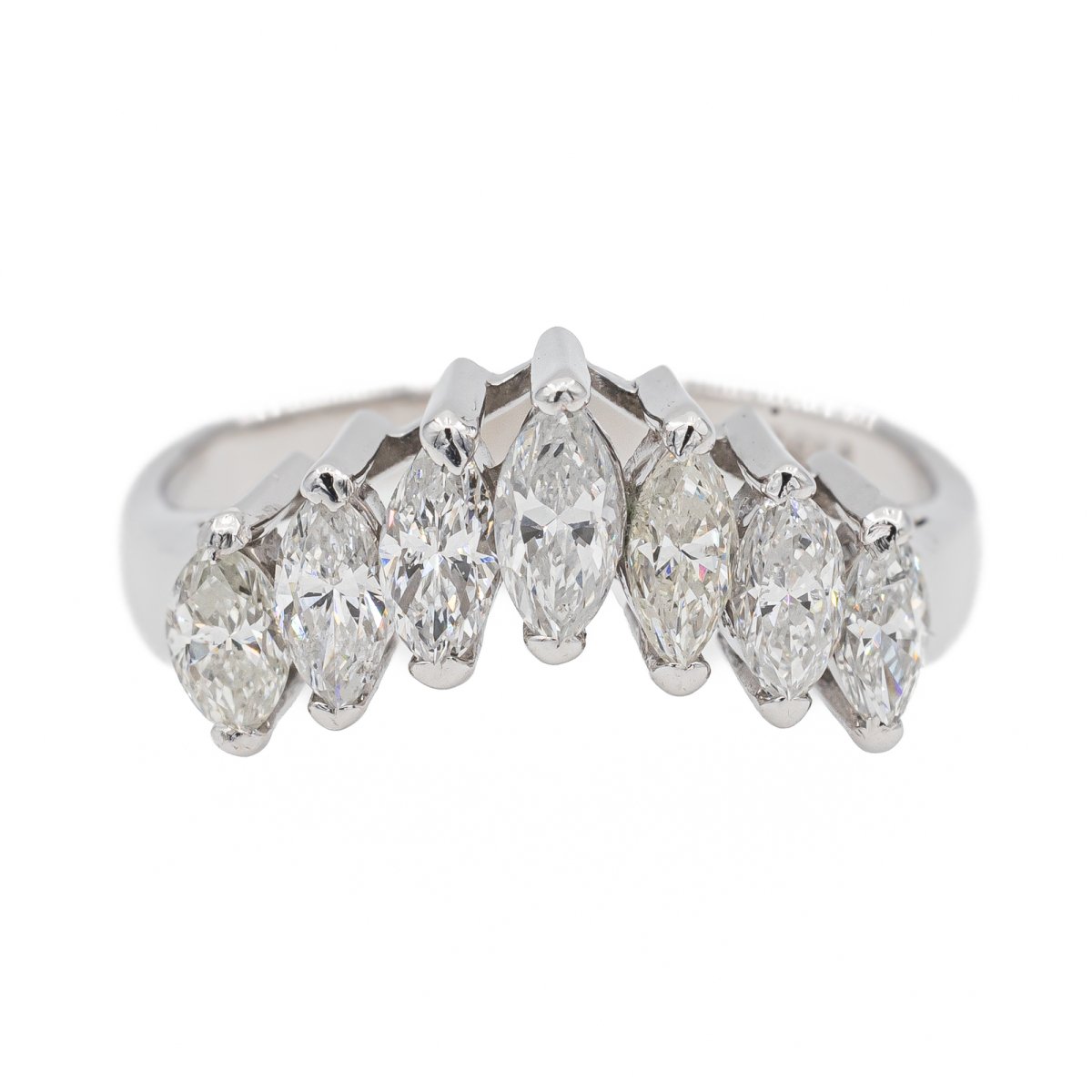 Bague Alliance en platine et diamant - Castafiore