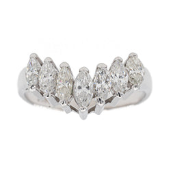 Bague Alliance en platine et diamant - Castafiore