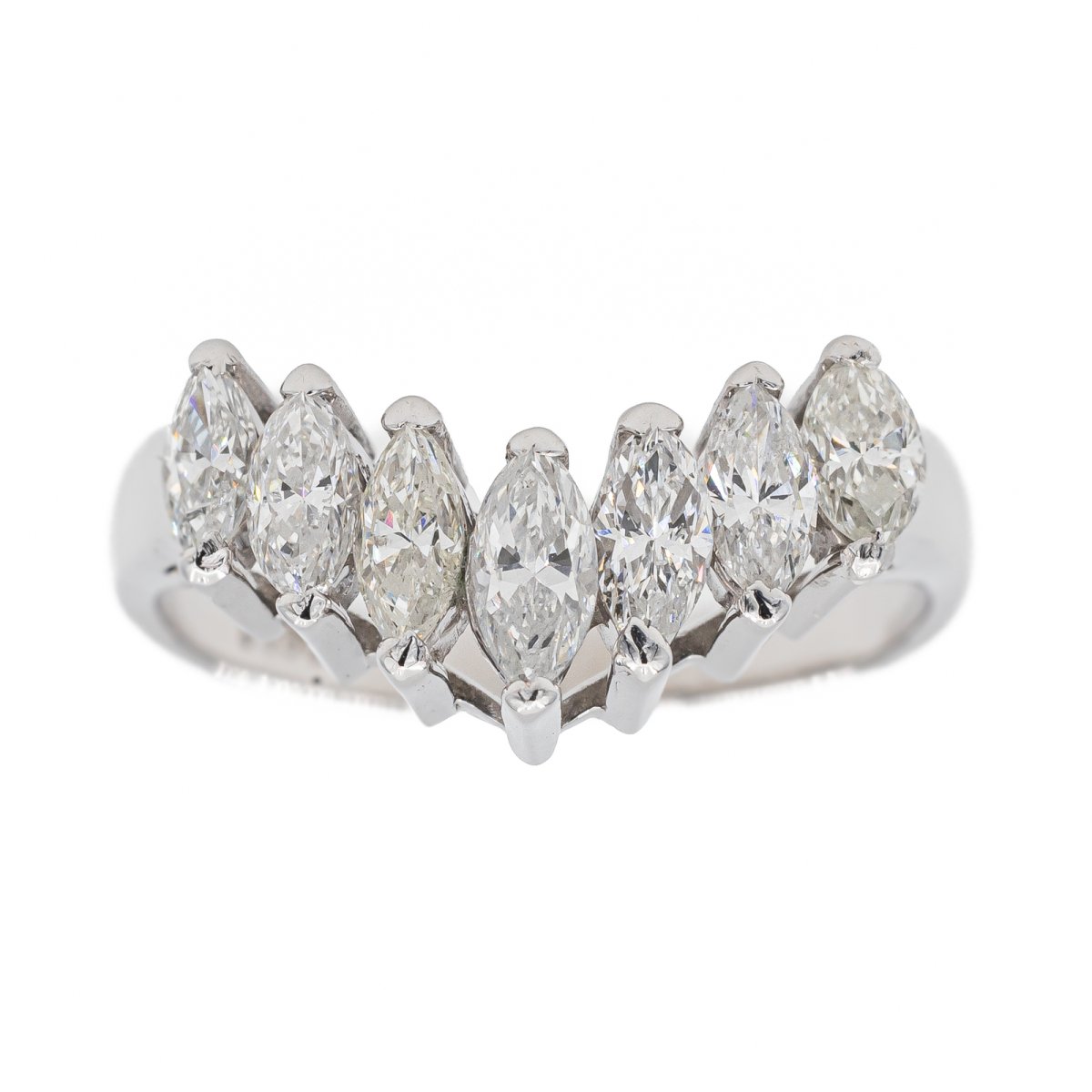 Bague Alliance en platine et diamant - Castafiore