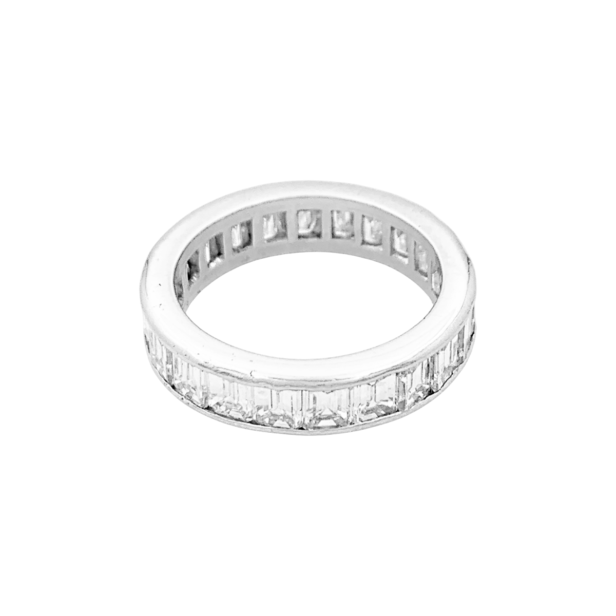 Bague Alliance en platine et diamants - Castafiore