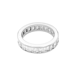 Bague Alliance en platine et diamants - Castafiore