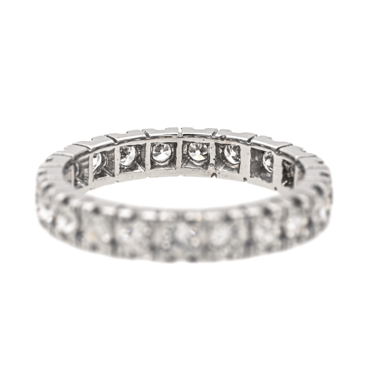 Bague Alliance en platine et diamants - Castafiore