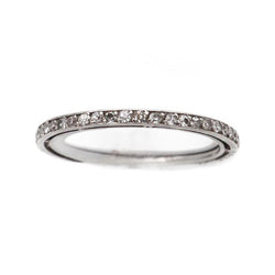 Bague Alliance en platine et diamants - Castafiore