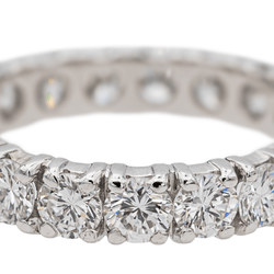 Bague Alliance en platine et diamants - Castafiore